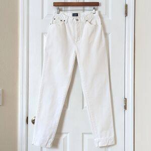 Gap 90's Vintage High Rise Classic Fit Tapered Leg Ankle Crop Jeans White 11/12